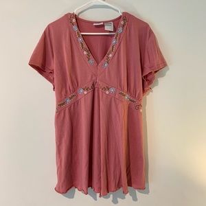 Women’s pink tie back maternity shirt size XL